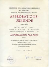 Approbation 1987